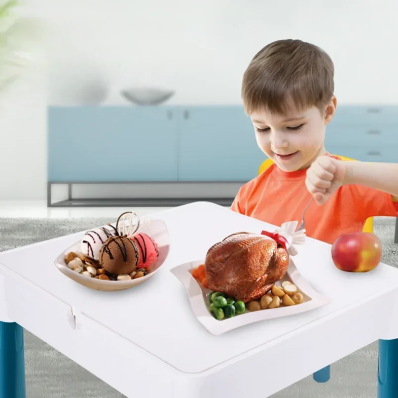 Children's Wood Table Desk Chair Office Student Study Classroom Small Chairs Folding Kindergarten Room Desks Girl Kids Baby