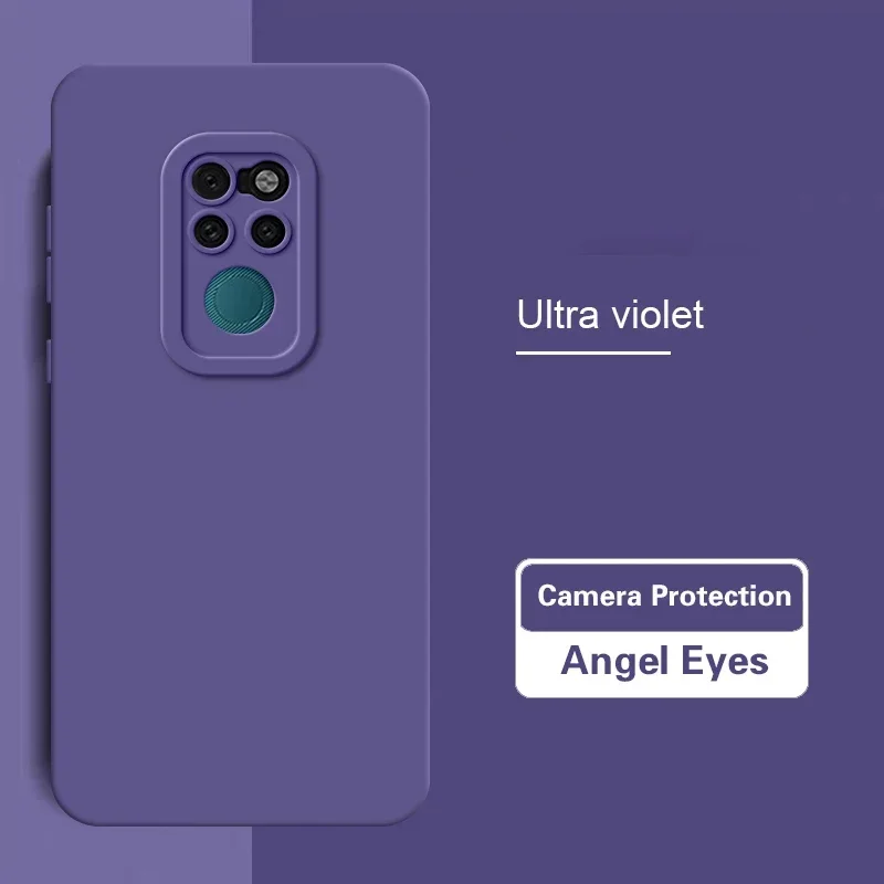 Luxury Soft Liquid Silicone Shockproof Phone Case with Straight Edge Angel Eyes Design