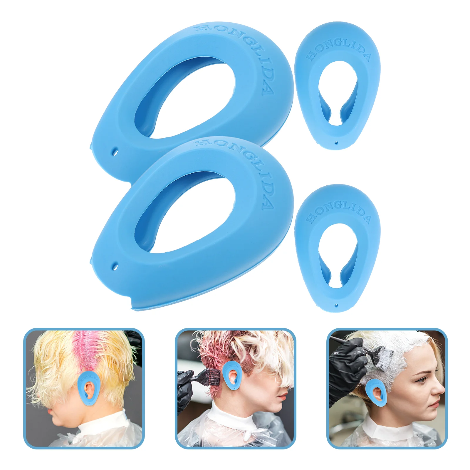 

Silicone Ear Cover Hair Coloring Dyeing Ear Protector Waterproof Shower Ear Shield Earmuffs Caps Salon Styling Tool