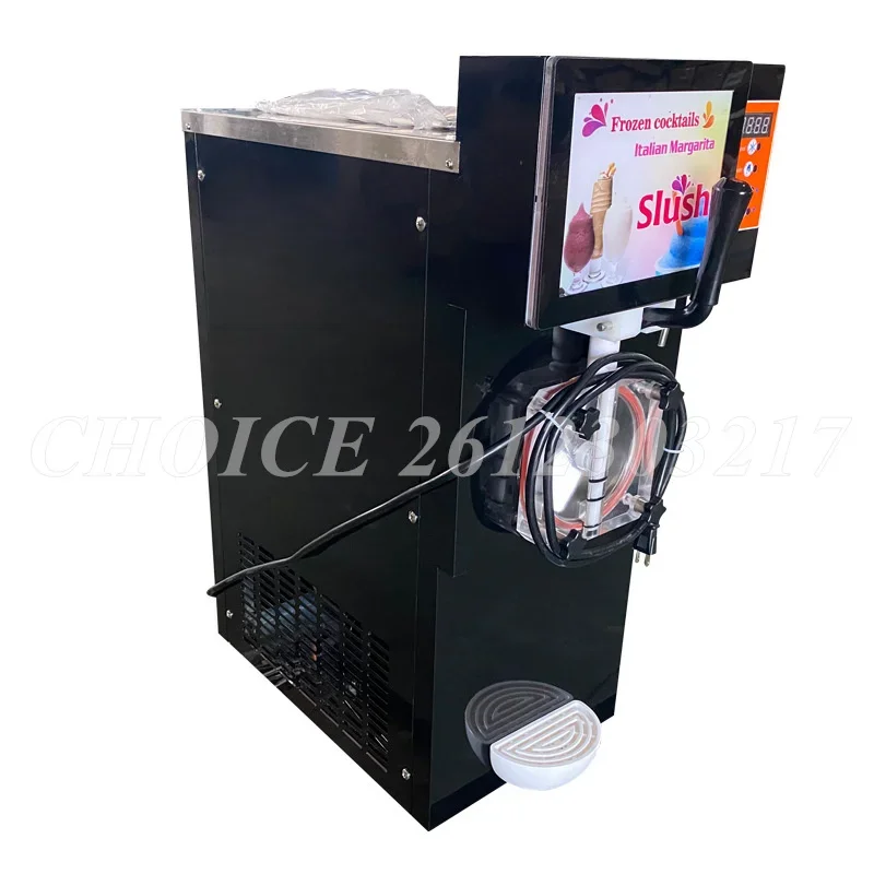 Automatic Commercial Slush Machine Single Slot Smoothie Making Snow Melting Machine with Advertising Screen Ice Cream Maker 4