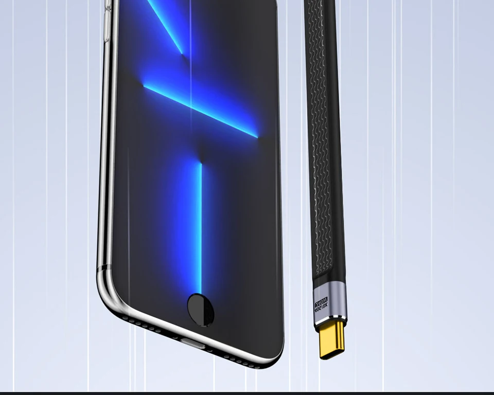 USB4 Kurzkabel 40Gbps Datenübertragung 240W PD Schnellladung Thunderbolt 4/3 Winkel-Typ-C-Kabel für SSD Laptop Macbook Anschluss – Detail 15