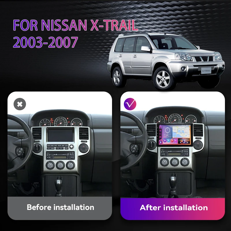  .  Radio estéreo para coche Android para Nissan x-trail reproductor Multimedia Din Dvd Gps Qled Carplay Auto Wif