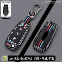 Premium Car Remote Key Case Cover Shell Fob - 2/3 Buttons, Key Bag Accessory (Shell with keychain3)
