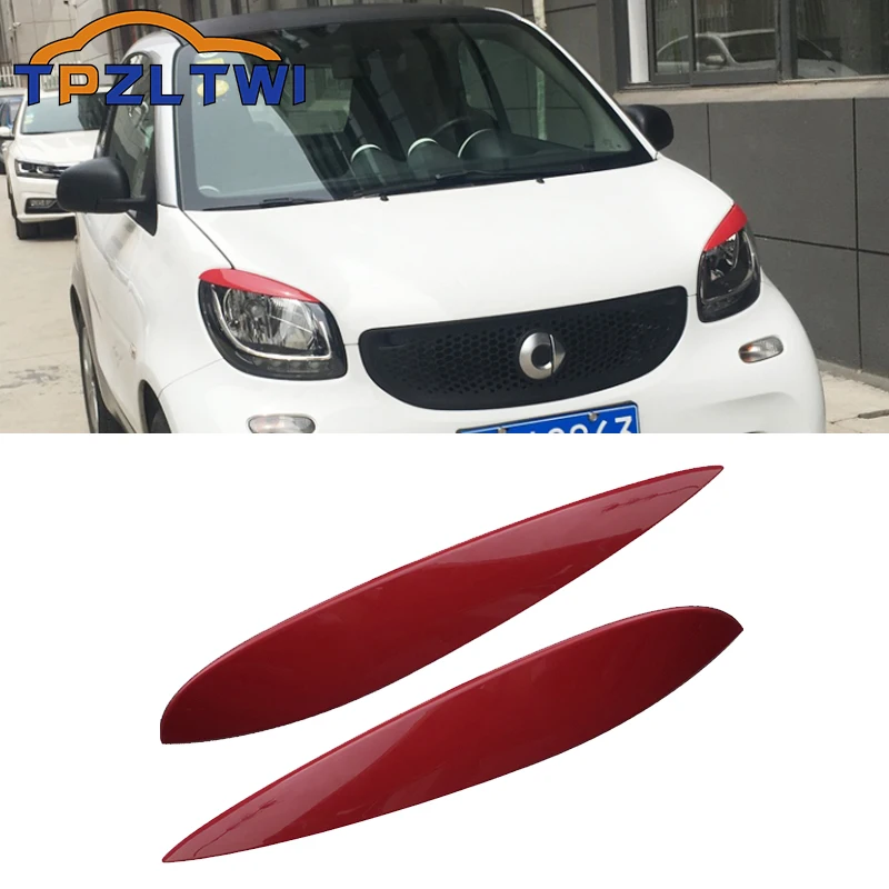 Per Mercedes Smart Fortwo Forfour 453 Abs Adesivi Per Auto Fari Sopracciglia Palpebre Car Styling 2015-2021 Accessori