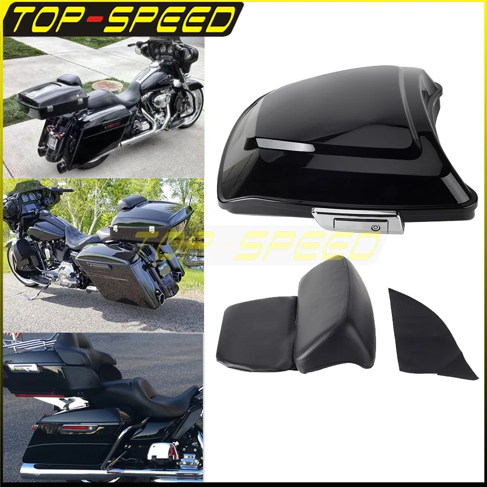 

Мотоциклетный рюкзак багажник со спинкой защелка с 3 ключами для Harley Touring Road King Electra FLHT CVO FLHXSE Street FLHX Road FLTRXS 14-23
