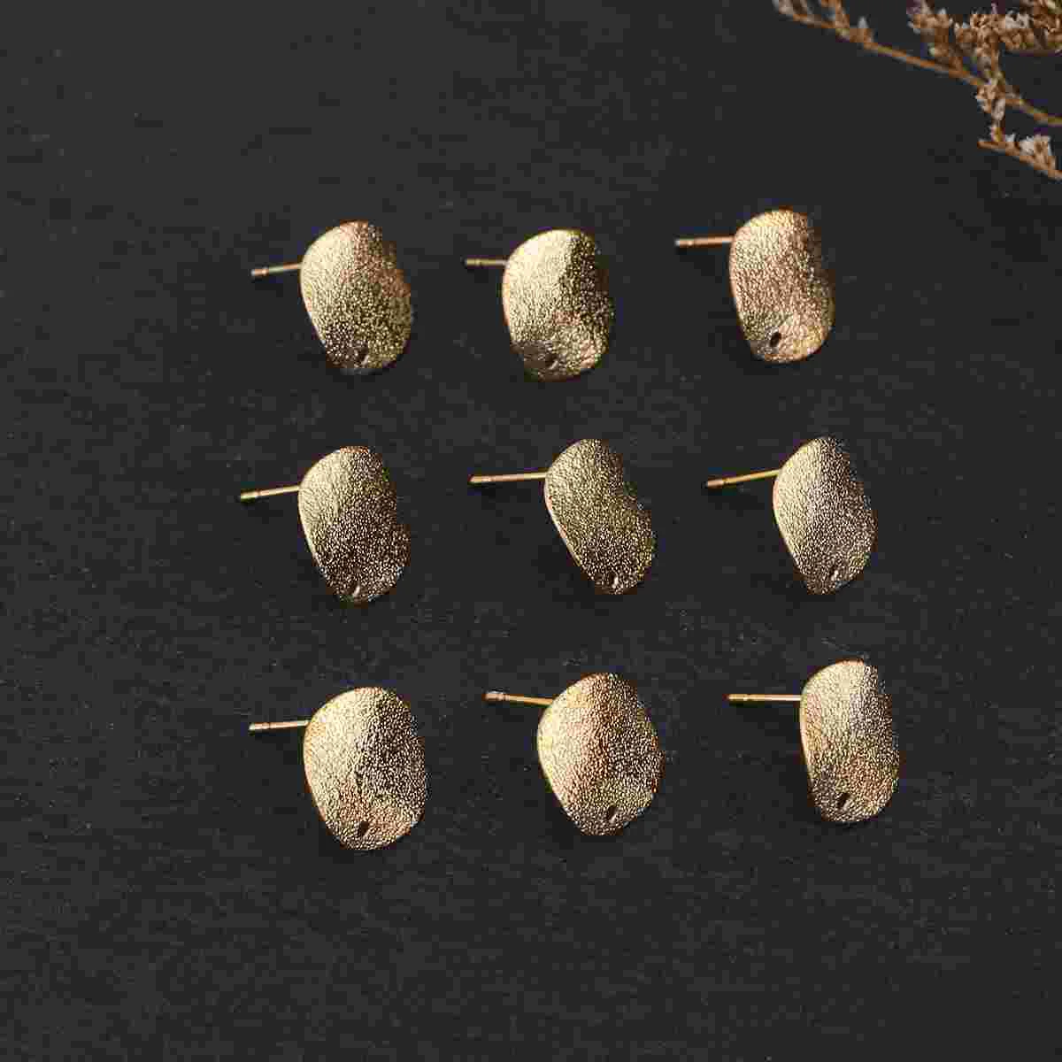 

Earring Backs Jewelry Making Supplies 20PC Stainless Steel Earring Posts Flat Pad Earring Studs with for Jewelry DIY Making