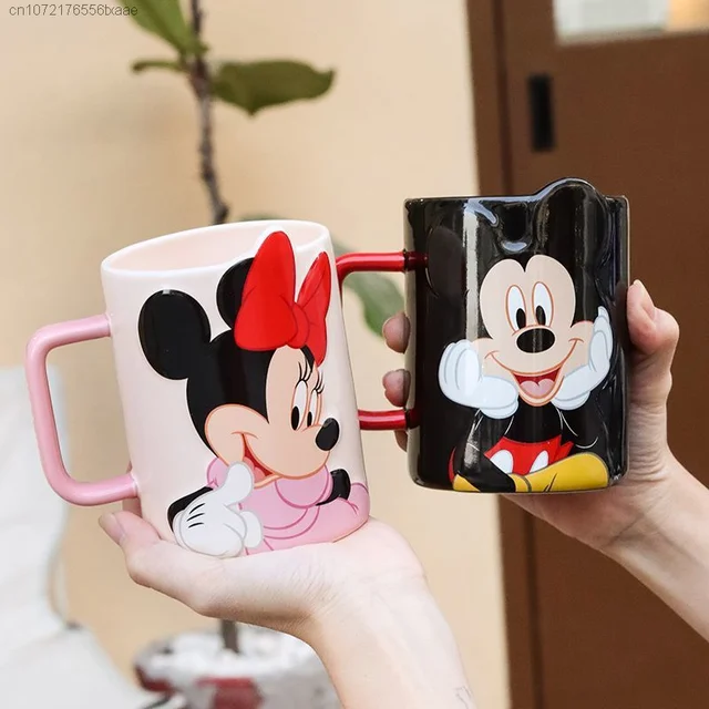 400mL Disney Donald Duck Mickey Mouse Ceramic Water Cup Milk Coffee Mug  Home Office Collection Cups Women Girl Love Couple Gifts - AliExpress