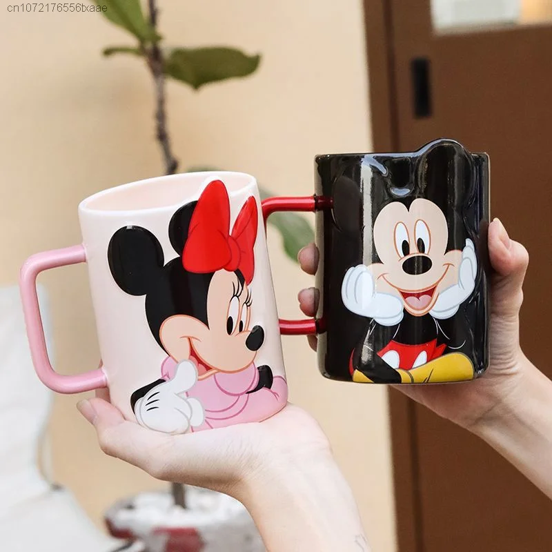 Disney Ceramic Mug Mickey Minnie Mouse Cartoon Milk Mugs Men Women