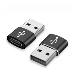 Universal USB - C to USB - A Fast Charging & Data Sync OTG Adapter (Black - 2 PCS)