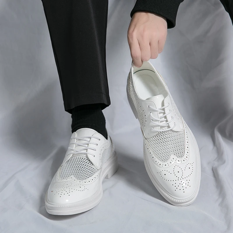 Casual Shoes White Mens Dress Shoes Near Me Fashion Derby Leather
