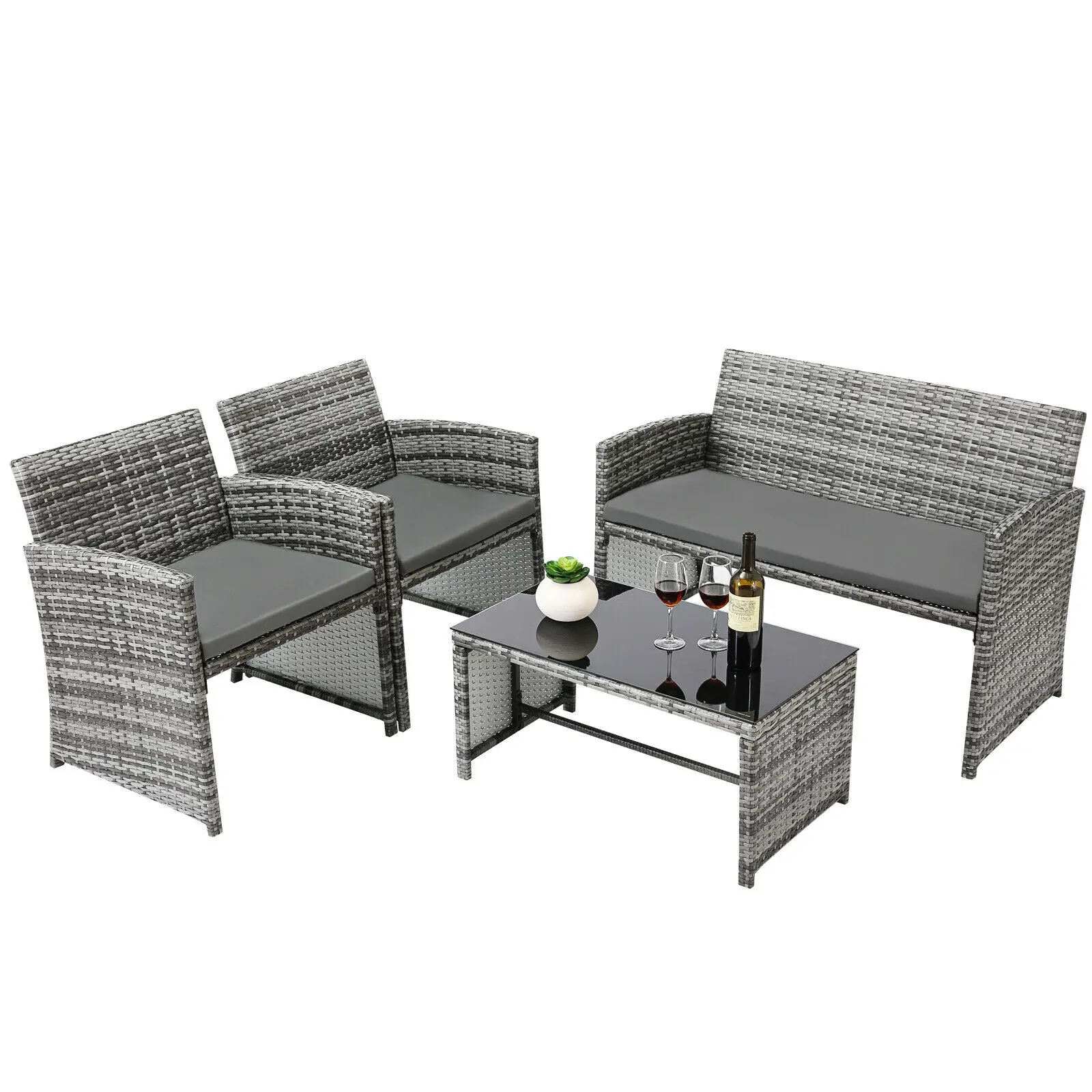 Rattan Garden Furniture Set Garden Tables And Chairs Outdoor Table And