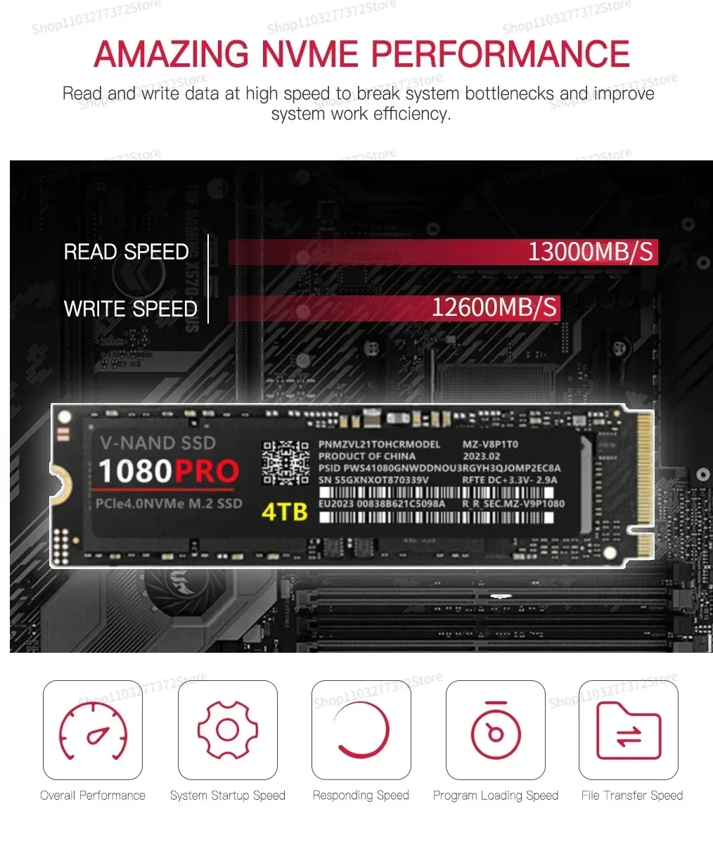 2024 Ʈ ǻͿ  ָ Ʈ ̺, SSD M2 NVMe 1080 PRO, 2TB, 4TB, 8TB, 1TB, HDD ϵ ũ, 990Pro M.2, 2TB, ps5 , ǰ