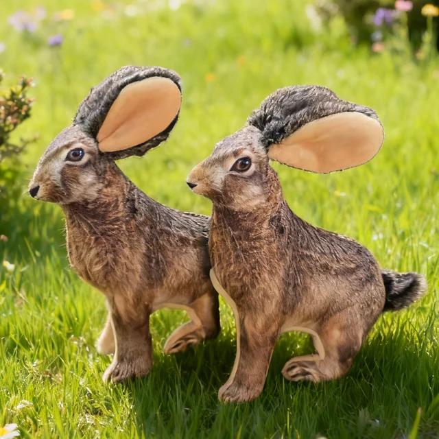 Squeaky Wild Rabbit Pet Chew Toy: Soft Durable Fabric, Safe Teething, Odorless, Cat & Dog Friendly 3