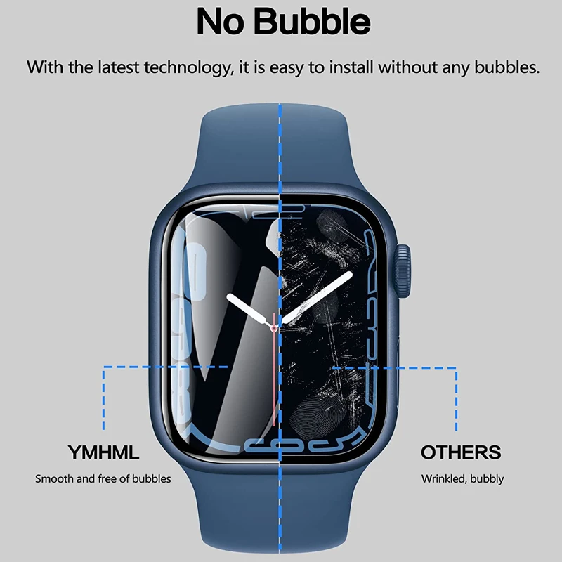 애플 워치용 3D 커브드 보호대 필름, 화면 보호기, iwatch 시리즈 울트라 9 8 7 SE 6 5 4, 49mm, 44mm, 45mm, 40mm, 41mm, 42mm, 38mm