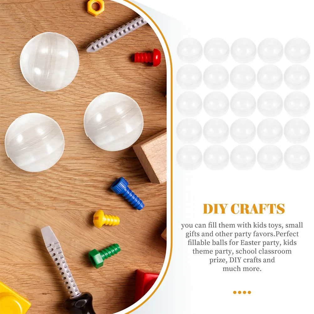 

Machine Clear Plastic Ball Containers Vending Balls Mini Empty Fillable Gumball Candy Container Round Ornaments Prize Toy Claw