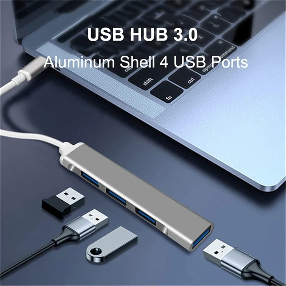 USB HUB Type C 4 Port Multi Splitter OTG USB 3.0 Adapter For Macbook 13 15 Air Pro Lenovo HUAWEI Xiaomi PC Computer For usb hub adapter usb port adaptor usb hub converter cable converter type c otg adapter