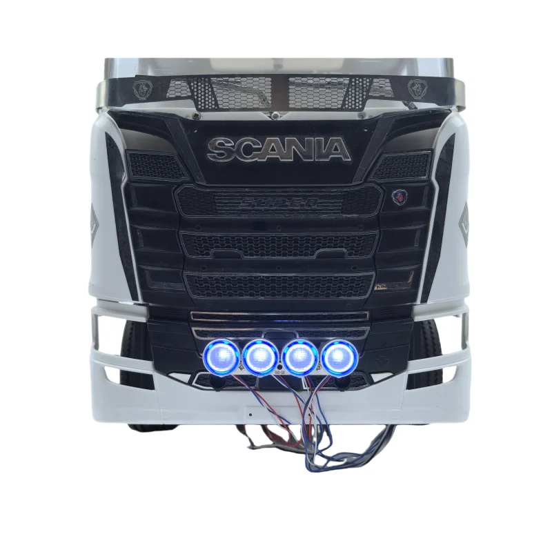 LED Air Intake Light for Tamiya 1/14 RC Truck Scania 770s 56375 56360 Tractor Trailer Front Bumper Lamp Degree LESU DIY Parts 5