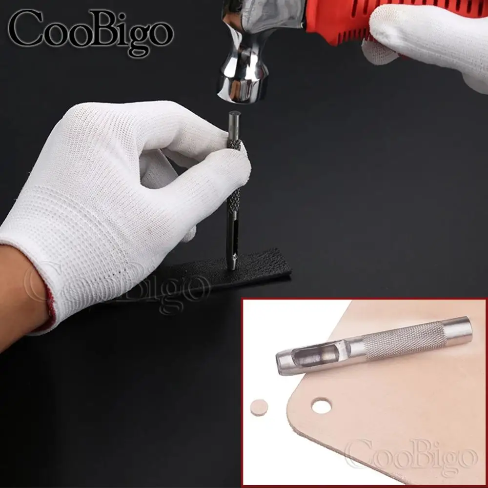 Metal Hole Puncher 1pc Round Punch Hollow Puncheon Leather Handmade Craft Tools for Belt Clothes Punching 25 Sizes 1.0mm to 25mm leather hole punch,leather craft tools