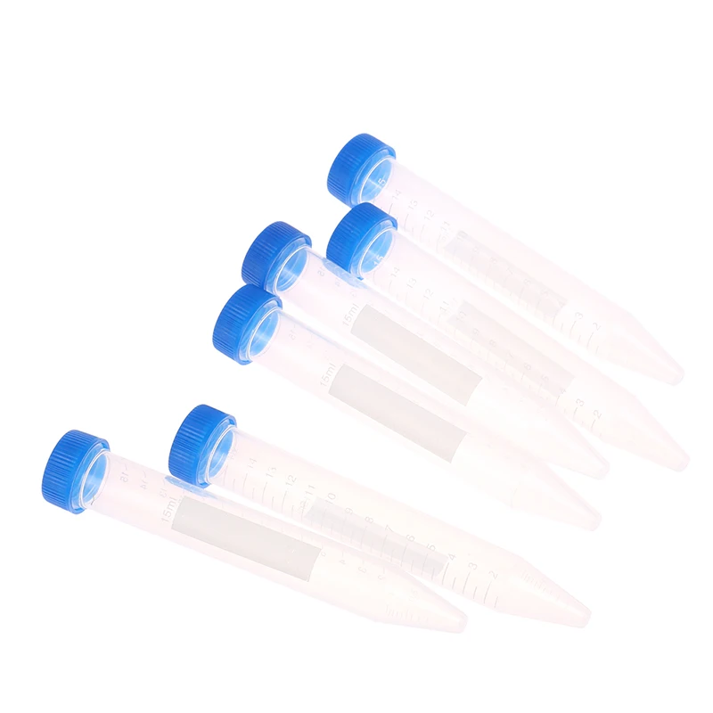 

100pcs Centrifuge Tube 15 ml Sample EP Tube With Screw Cover Plastic Test Tube Wtih Clear Scale Bottom Tip PP Sample Tube