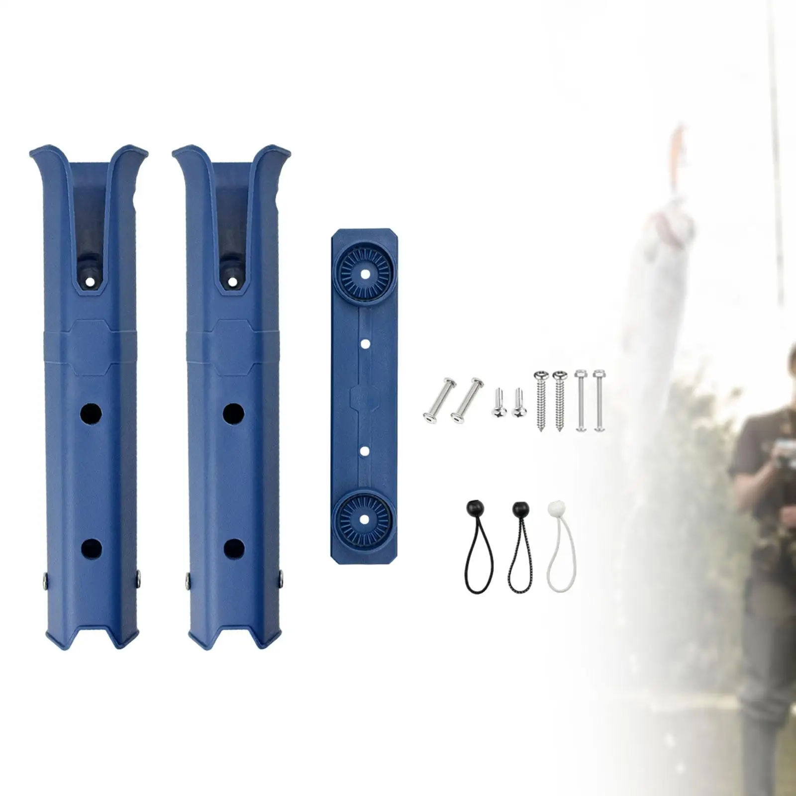 2 Tube Rod Holder Portable Fishing Rod Rack for Boat Trailer Kayak