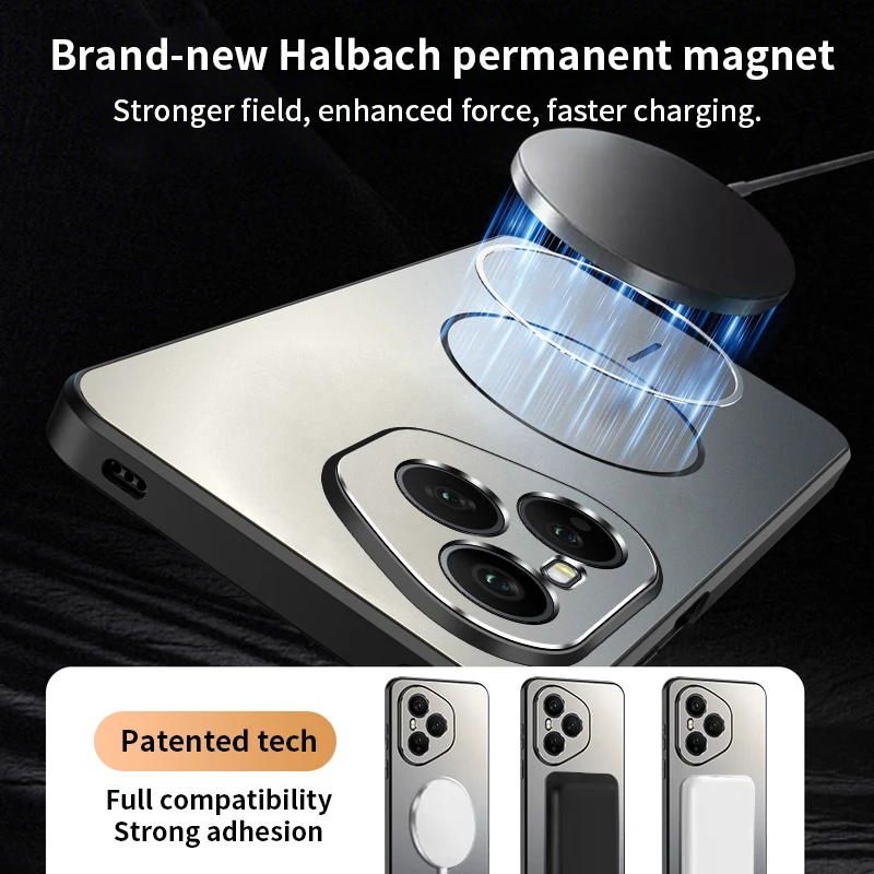 Magsafe Original Slim Metallic Magnetic Phone Case - Anti-Fall Airbag Bumper & Wireless Charging Cover