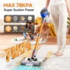 Honki 78KPA Cordless Vacuum Cleaner with LED High Power Strong Suction Wet and Dry Handheld Vacuum Cleaner for Pet Hair Carpet