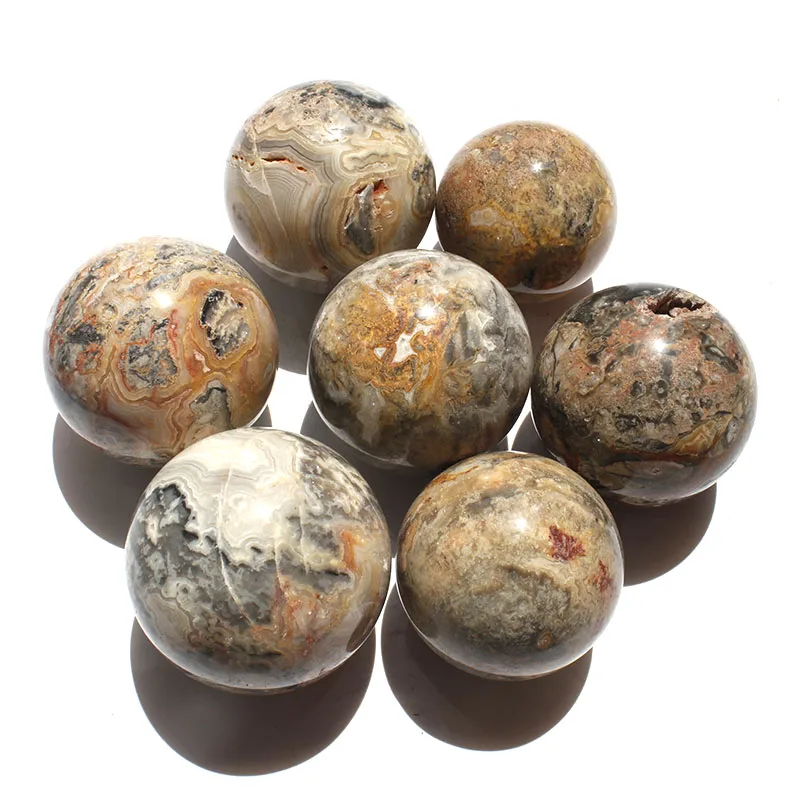 

1 Kg Natural Crazy Agate Crystal Stone Spheres