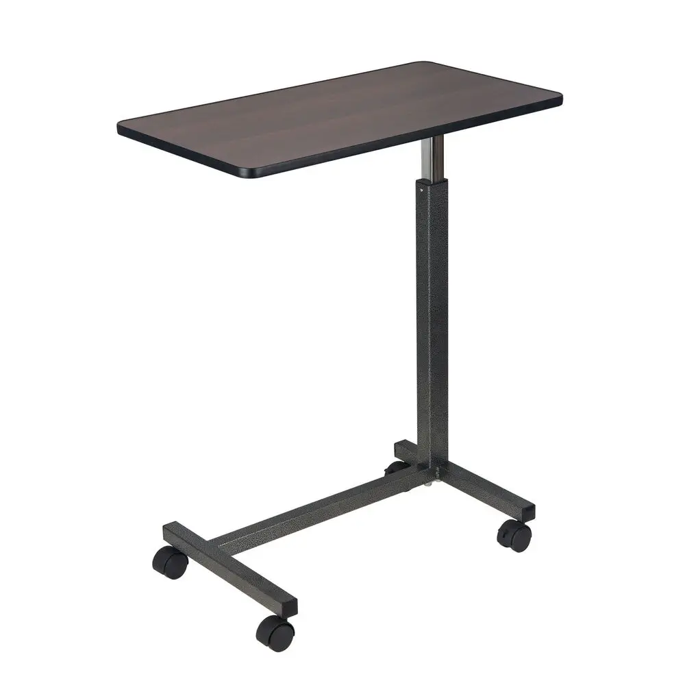 

US Warehouse Adjustable Non Tilt Top Overbed Table with Wheels for Hospital and Home Use, Standing Desk New