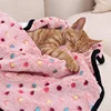 Soft Fluffy Pet Blanket Cute Dot Pattern Cozy Warm Blanket for Cat Dogs Bed Small Large Dogs Mat Cover Pet Supplies 4