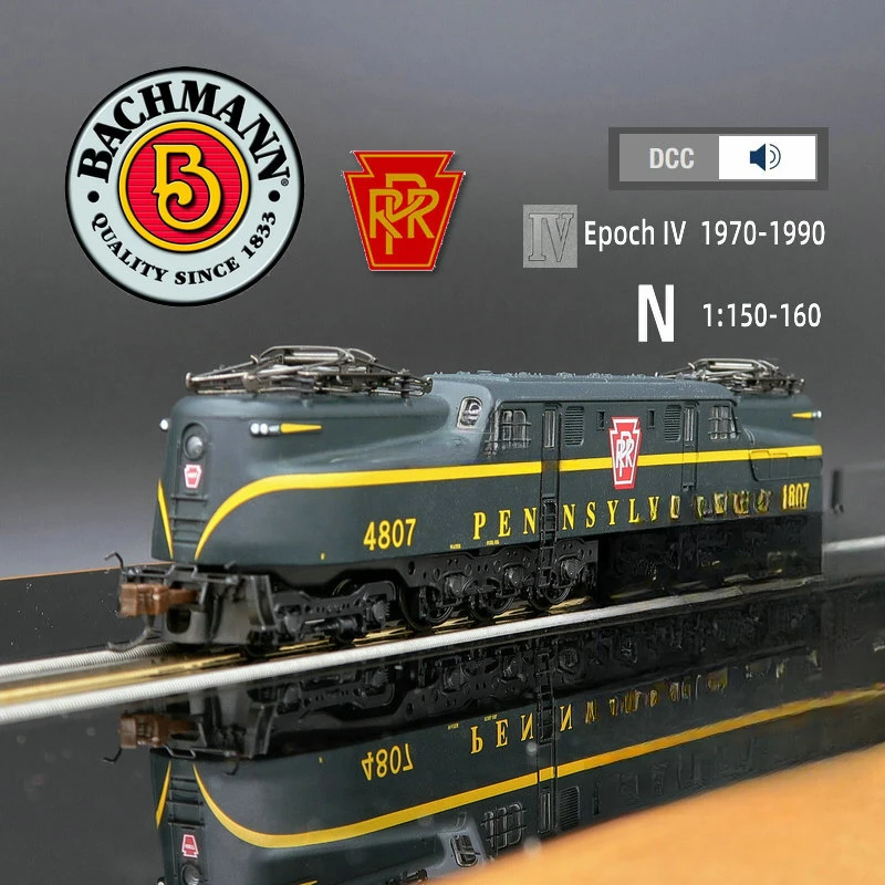 Train Model 1:160 N Digital Sound Effect GG1 Electric Locomotive Black Green and Brown Red Two Optional Electric Toy Trains