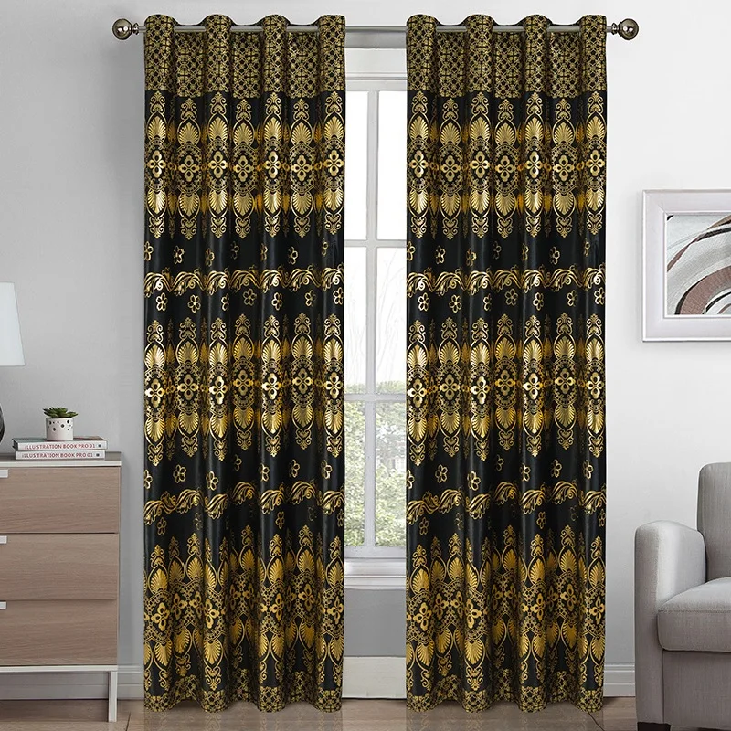 Nordic Modern Minimalist Curtain Single-sided Light Printing Curtains for Living Room Bedroom Dining Room Window Curtains Custom