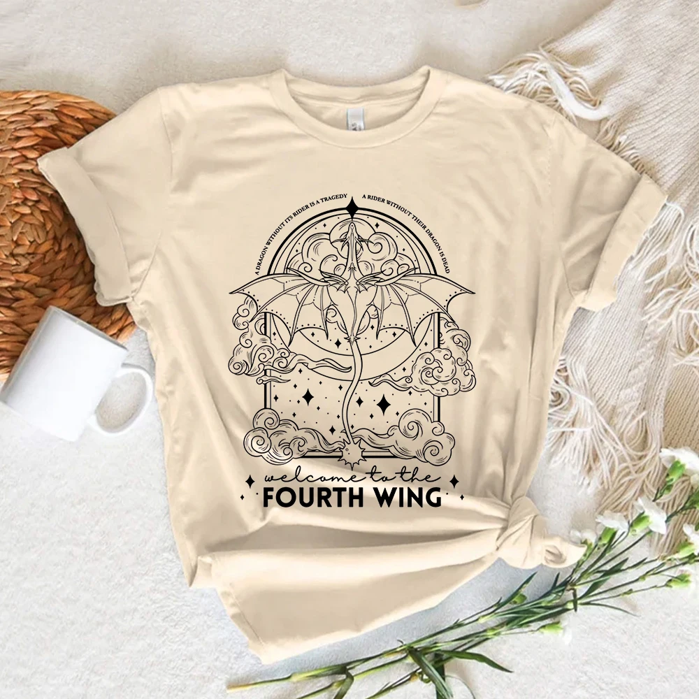 

Футболка с изображением четвертого крыла, женский летний топ, забавная уличная одежда с графическим рисунком для девушек
