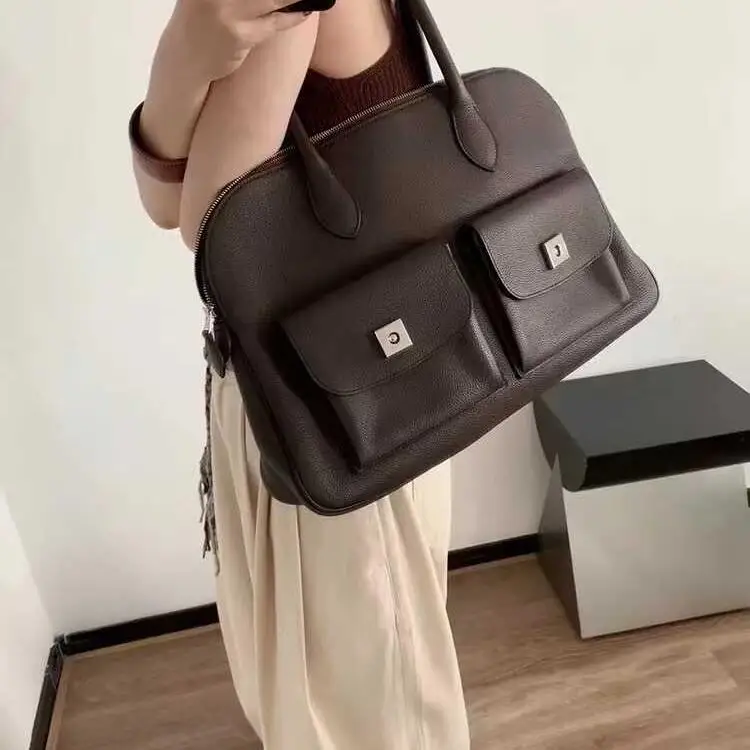 2024 Retro Bag Large Capacity Tote Bag Classic Versatile Commuter Shoulder Top Handle Handbag Women's Bag for Storage