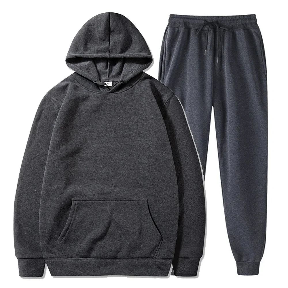 Unisex Basic Fleece Hoodies and Sweat Pants Set,Men Jogger Set,Sweatshirts,Jogging Ensemble,Track Suit,Sportswear,Wholesale