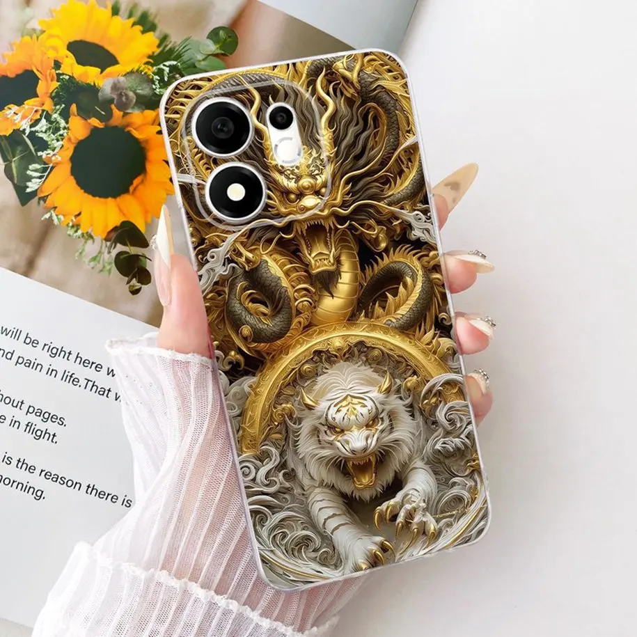 Luxury Dragon Printed Soft Silicone Protective Cover