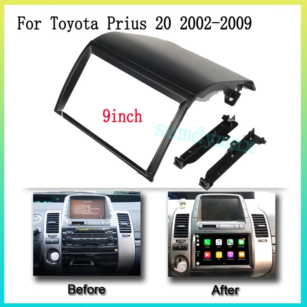 

Двойной автомобильный радиоприемник 2 Din, кабель питания для Toyota Prius 20 2002-2009, комплект для приборной панели, DVD, радио, панель