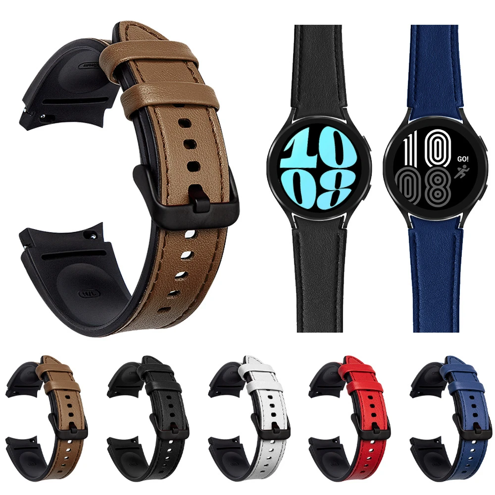 

Silicone Leather Strap for Samsung Galaxy Watch 6/5/4 44 40mm/Pro 45mm Bracelet Galaxy Watch 4/6 Classic 46mm42mm 47mm 43mm Belt