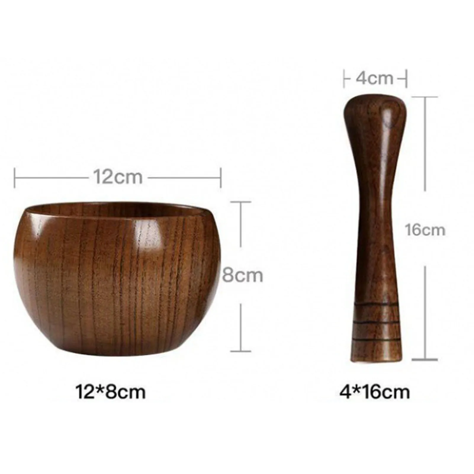 Wooden Pestle Garlic Spice Grinder, Wooden Spice Pestle Manual Herb Pepper  Pounder Grinder Tool, Solid Wooden Tamper for Spices, Seasonings, Pastes  and Guacamole - by ROBOT-GXG 