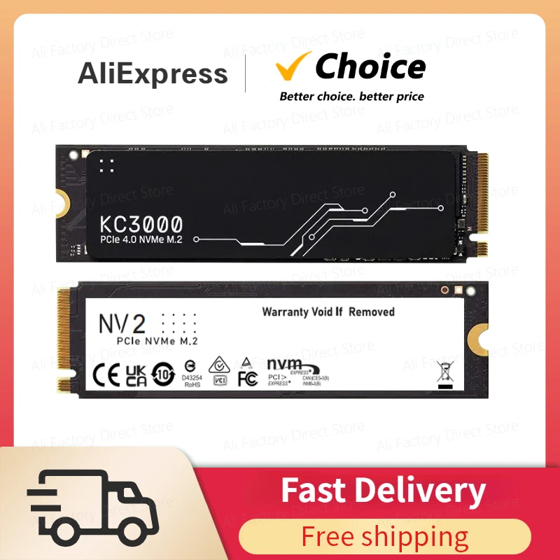 

2024 KC3000 PCIe 5.0 NVMe M.2 Ssd M2 512gb 1tb 2tb 4TB Hard Drive Internal Hard Disk for Laptop Desktop MSI UP TO 7000mb/s Ps5