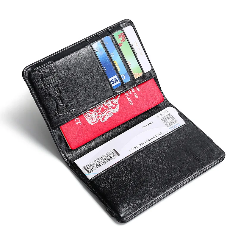 Porta Passaporto da Viaggio, Custodia Porta Passaporto per Donna e Uomo, Porta Documenti in PVC con Chiusura Elastica - immagine 6