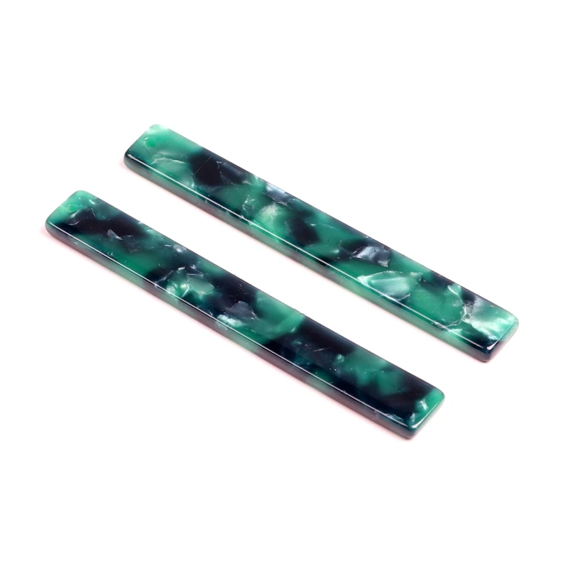 Schildpatt Ohrring Charms,Acetat Stick Charms, dünne Bar Rechteck Anhänger, lange Streifen Ohrringe Teil, 8x60mm – Detail 2
