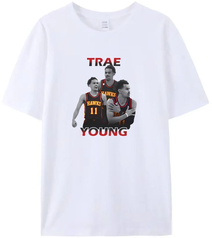 

New Men's Limited Edition Cotton Trae Young Magic Cotton T-Shirt Comfortable Women's Casual Sports Gift Short Sleeve