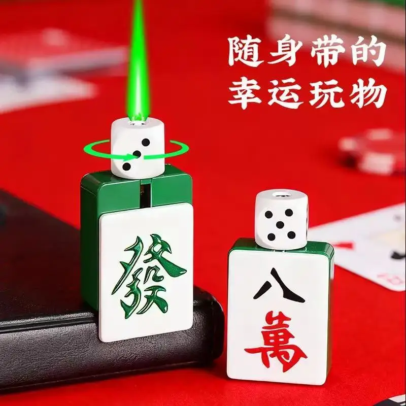 2026 dados giratorios mahjong diseño estereoscópico a prueba de viento llama roja encendedor de gas butano encendido desplegable encendedores divertidos al aire libre 2026 dados giratorios Mahjong diseño estereoscópico a prueba de viento llama roja encendedor de Gas butano encendido desplegable encendedores divertidos al aire libre 3
