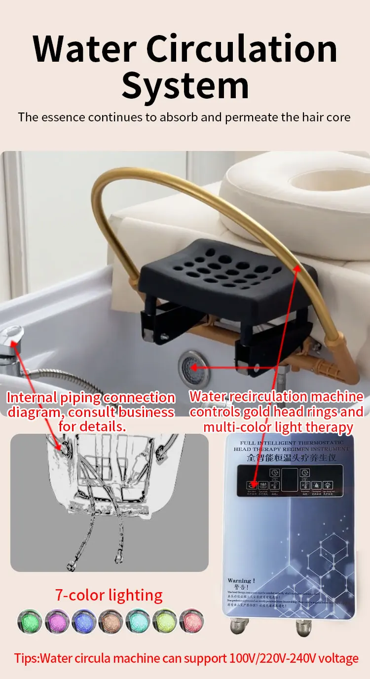 Description Picture 4 of itemShampoo Washing Equipment Spa Bed Hair Massage Stock Chair Living Room Products Salon Professional Bowl Cadeira Sink Treatment