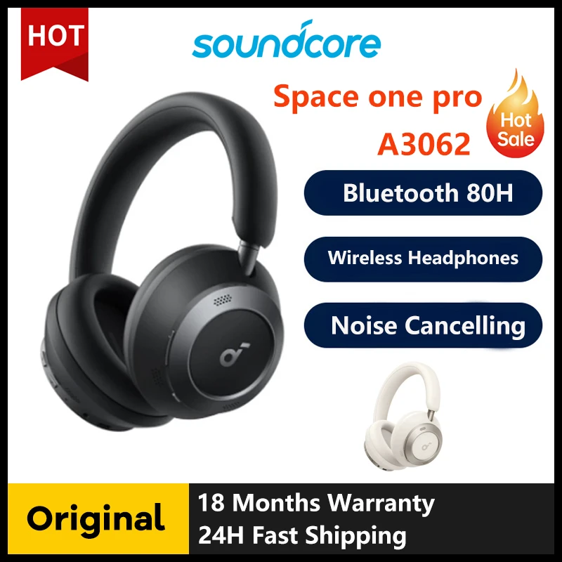 100% Original Soundcore Space One Pro Headphones AANC Earphone