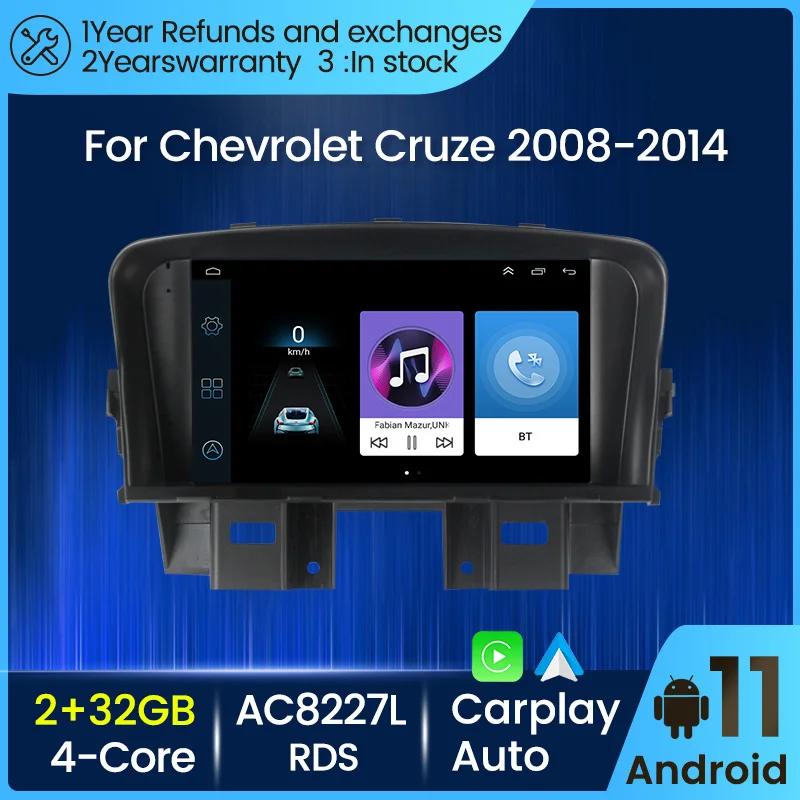 

Android All In One Car Radio BT Carplay For Chevrolet Cruze 2008-2014 Multimedia Video Player GPS Navigation HD 1024*600 RDS FM