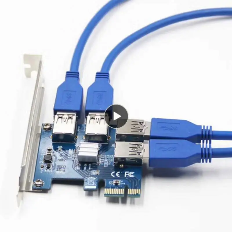 

Переходная карта Pci-e X1 к Usb 3,0, стабильная 4-портовая сильная совместимость, быстрая передача данных, универсальное подключение нескольких устройств