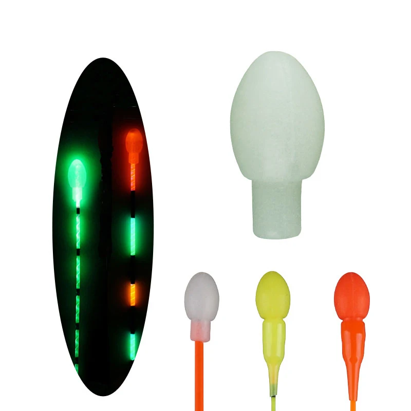 Fishing Floats Tails Transparent Rubber Beans Drift Tails Visible Signal Beans Soft Plastic Fresh Water Fishing Tool 30PCS