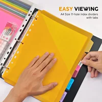 EAGLE 3-Ring Binder A4 Size with 5 Index Dividers & Custom Labels, Professional Presentation Folder for Office School Organizer 3