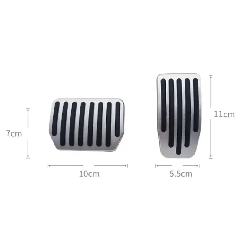 Foot Pedals Cover Accesories Aluminum Alloy Accelerator Gas Fuel Brake Rest Pads Mat For Tesla Model 3 Y
